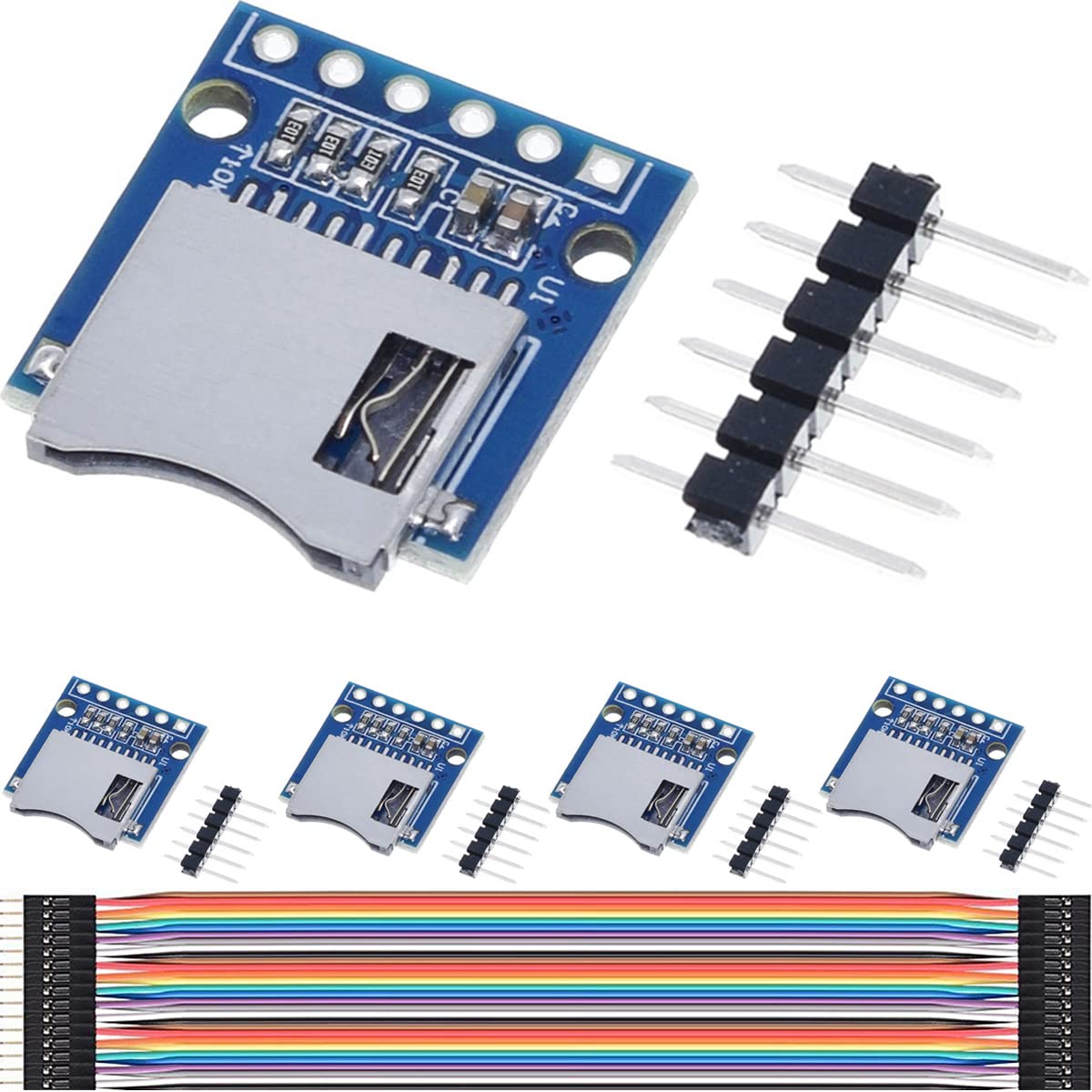 Amazon.co.jp: DAOKAI 5PCS マイクロSDカードモジュール ミニTF